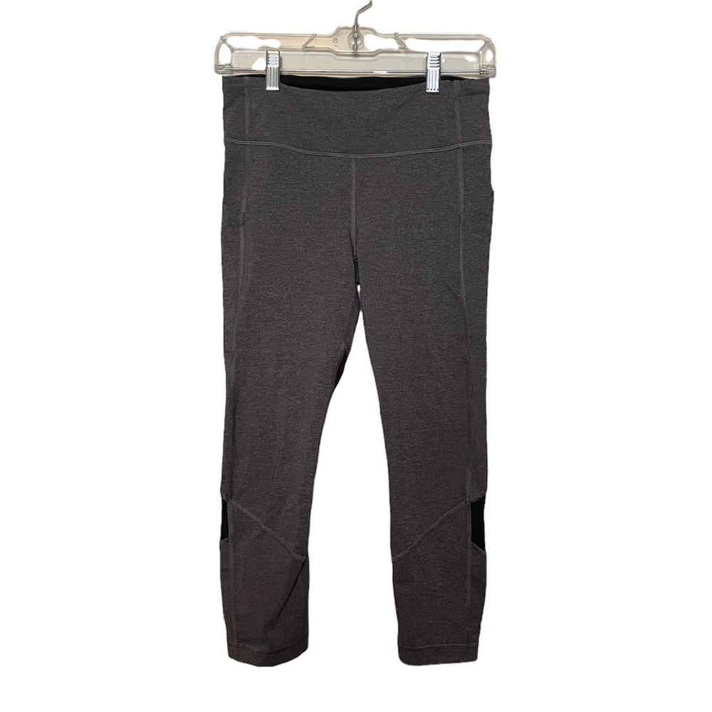 Lululemon Grey Pace Rival Crop Size 6